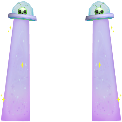 👽 Cute Silly Alien UFO Pigtails Add-On in Purple