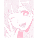 Girl on pink