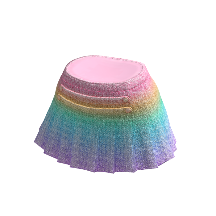 ✨ Military Inspired Button Pleated Rainbow Skirt