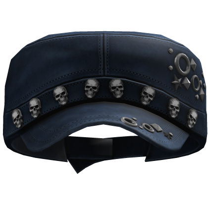 Caded Y2K Skull Beret (Blue) Roblox item