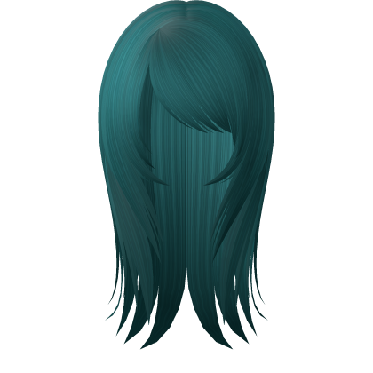 ☆ fatal emo doll messy straight hair dark teal