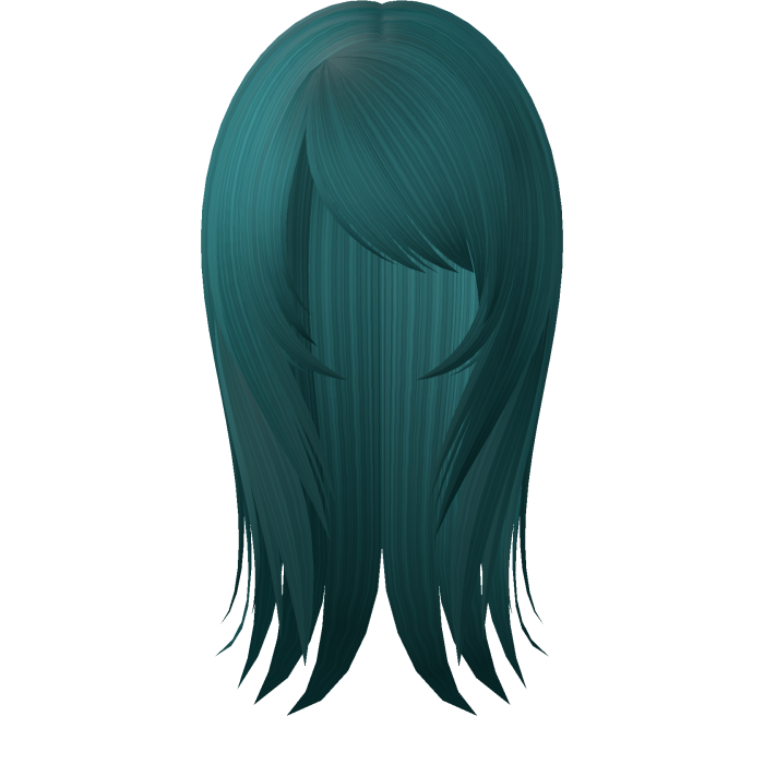 ☆ fatal emo doll messy straight hair dark teal