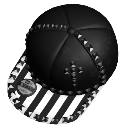 Studded Striped Scene Snapback