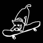 skateboarding dog