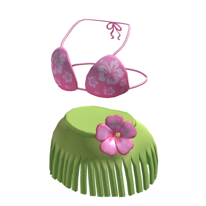 Hawaiian Bikini W Hibiscus Skirt Roblox NoFilter