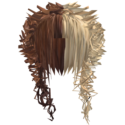 curly teased scene hair mocha vanilla split dye