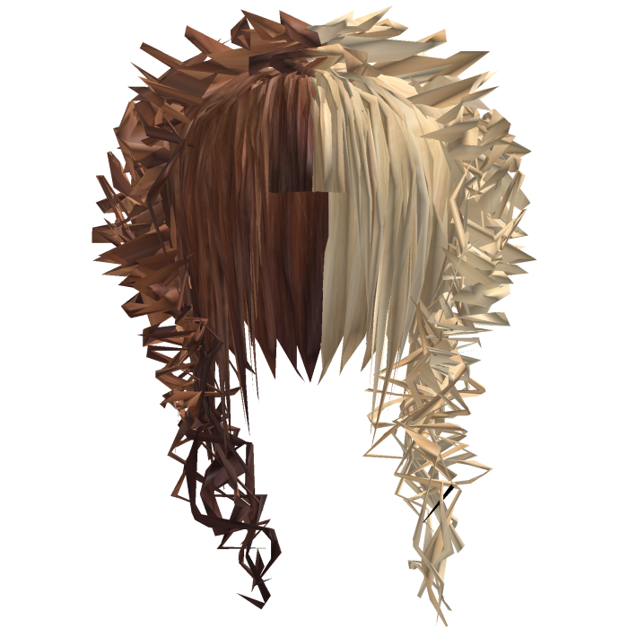 curly teased scene hair mocha vanilla split dye