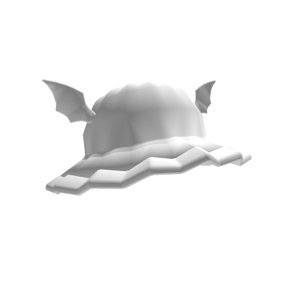 White Bat Wing Niche Hat