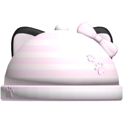 ♡︎ : Cute Pink Hat w Black Kitty Ears