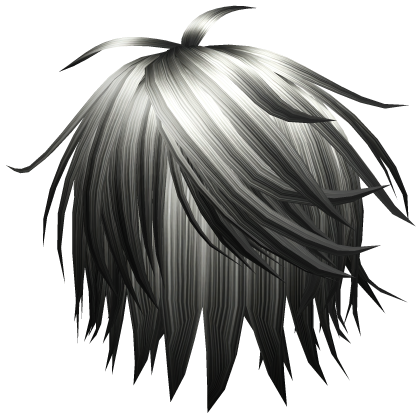 Emo Gothic Messy Hair (White) Roblox item