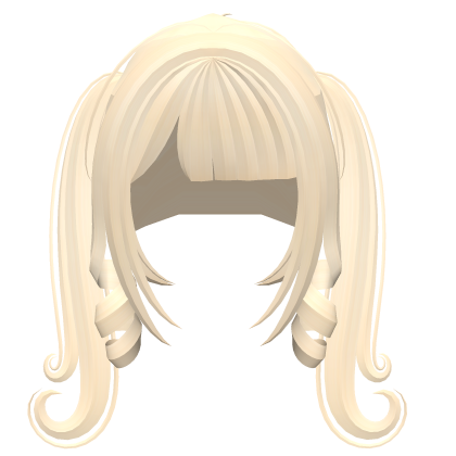 Cute Kawaii Curly Long Pigtails in Blonde Roblox item