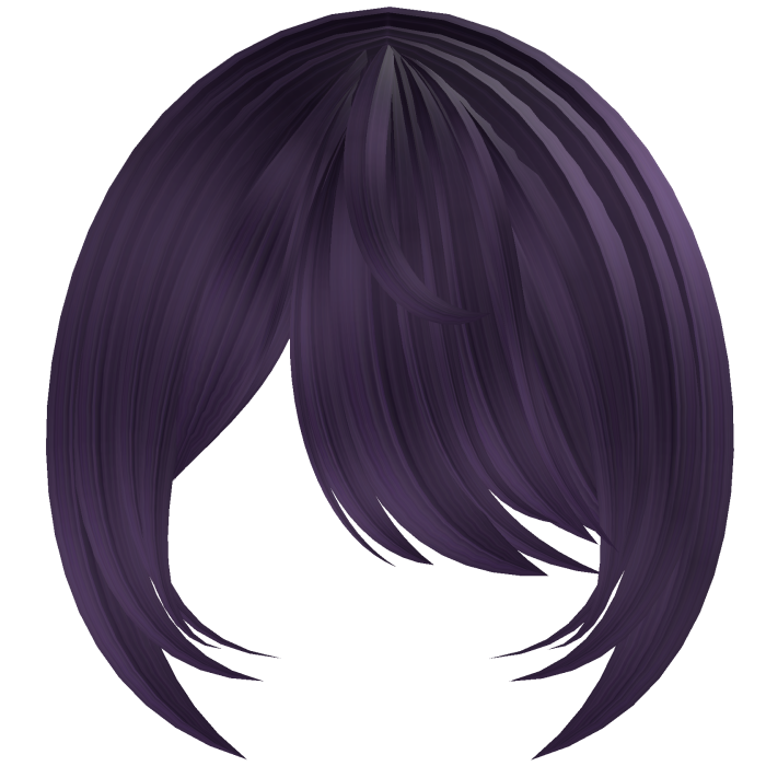 Purple Cozy Side Swept Bangs
