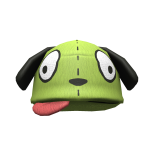 Oversized Green Dog Beanie