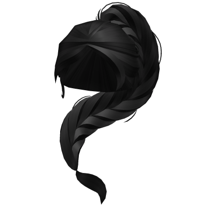 ♡ Long Dramatic Swept Braid (Black) Roblox item