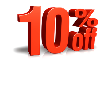 10% off ALL purchases!
