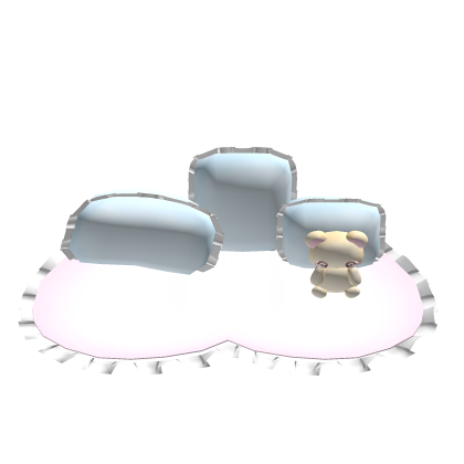 cutecore blue sleepover pillow plushie background Roblox item