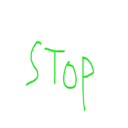 STOP (green) graffiti Roblox decal