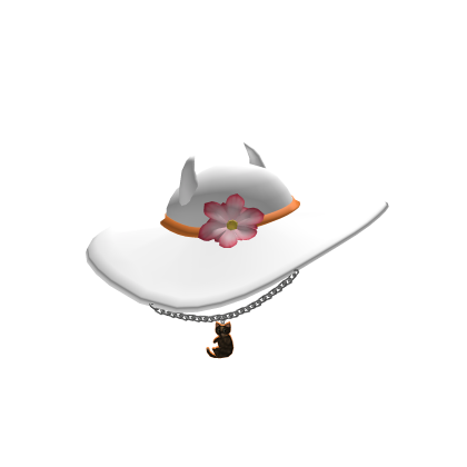 Horned White&Orange Sunhat