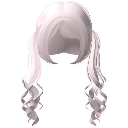 ♡︎: cutesy low curly pigtails in pastel pink Roblox item