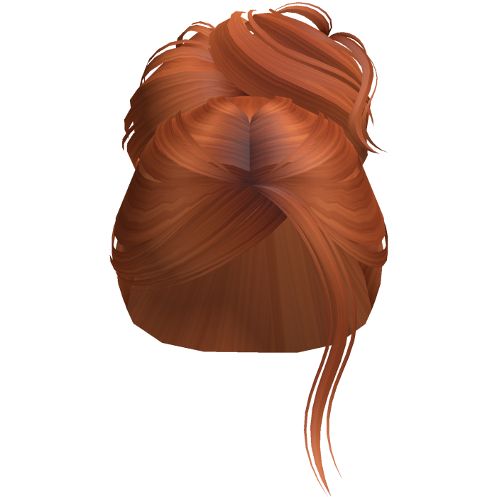 Sleek High Bun Parted Bangs (Ginger) 