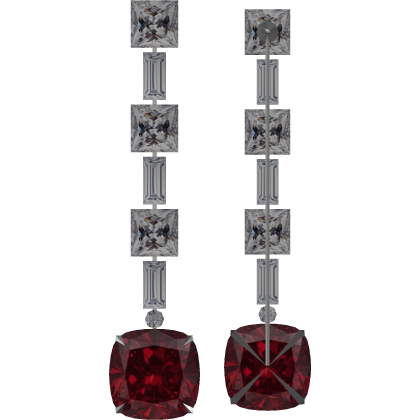 Kim's Diamond Red Earrings Roblox item