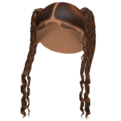 High Sleek Braided Pigtails in Brown Roblox item