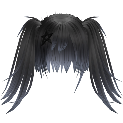 Blue Fade Scene Vkei Long Pigtails w/ Star Clip Roblox item