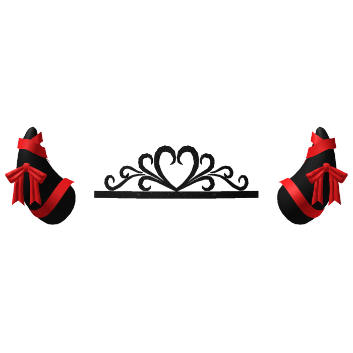 Princess Devil Imp Horns - Black Red Neon