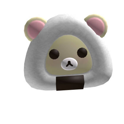 cutecore kawaii white bear onigiri hair clip Roblox item