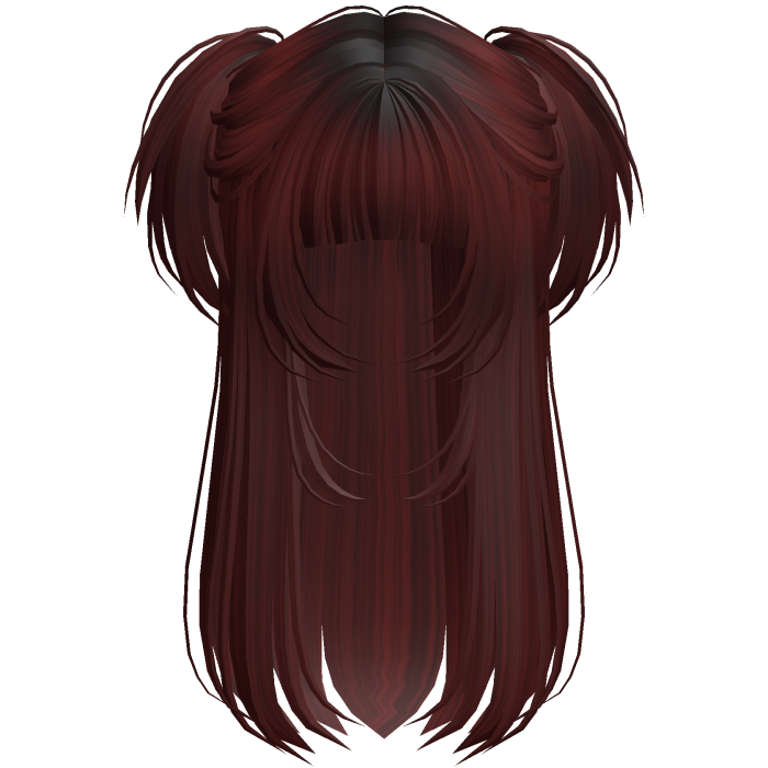 Vamp Long Straight Pigtails Dark Red