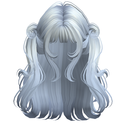 Blue Cute Girly Twirly Pigtails