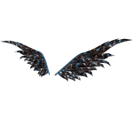 Powder Blue & Bronze Crystal Gemstone Wings