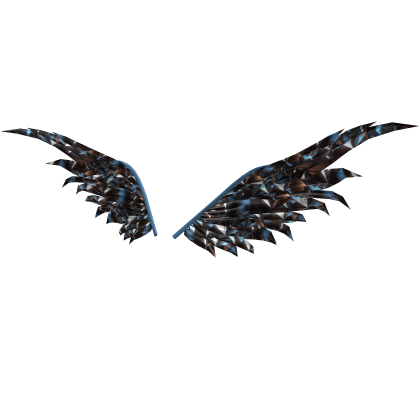 Powder Blue & Bronze Crystal Gemstone Wings thumbnail