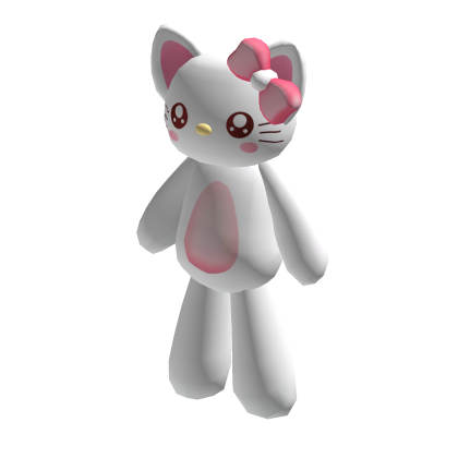 Cozy Cat White & Pink Plushie Costume