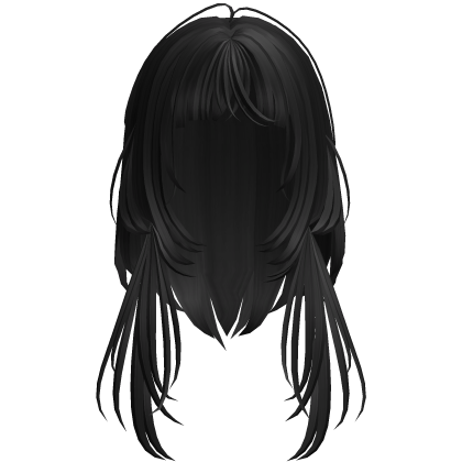 Long Straight Fringe Hair - Black
