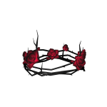 Black & Red Glowing Thorn Rose Crown
