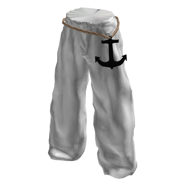 Oversize Pirate Anchor Pants White