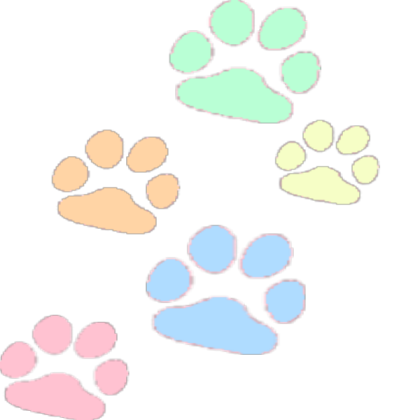 pastel diff sized paw prints png Roblox decal