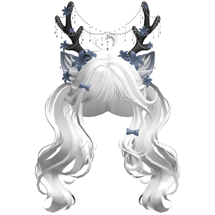 Ethereal Christmas Fairy Fawn Pigtails w/ Antlers
