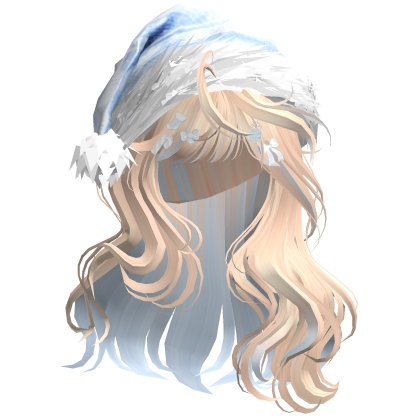 Lush Christmas Waves w/Santa Hat (Blonde&Blue)