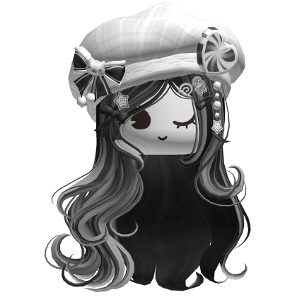 ♡ Christmas Swirls w/ Beret (Grey)