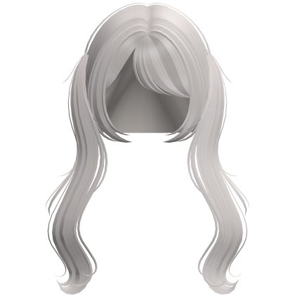♡ kawaii long wavy low ash blonde pigtails Roblox item