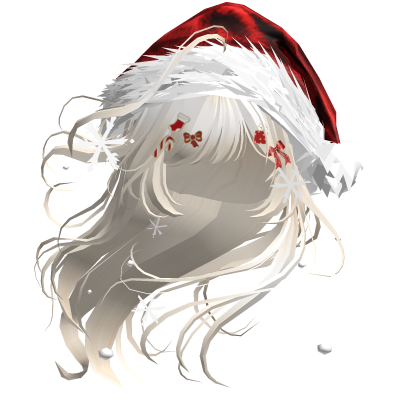 Lush Windy Hair w/Santa Hat (Yellow)