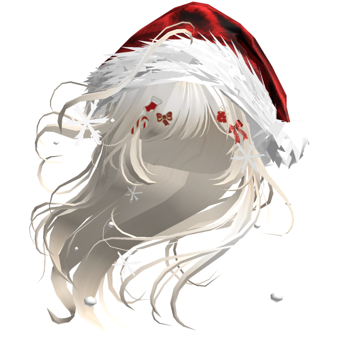 Lush Windy Hair w/Santa Hat (Yellow)