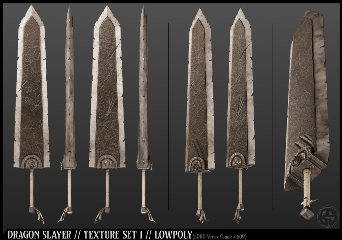 Fantasy Greatsword - Game Ready | PBR preview 3