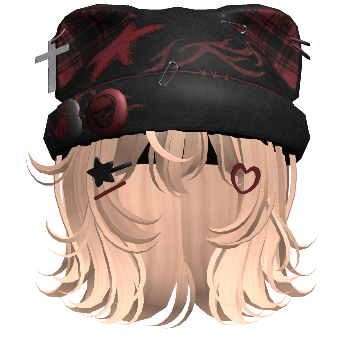Blonde Streetwear Y2K Beanie Girl Hair