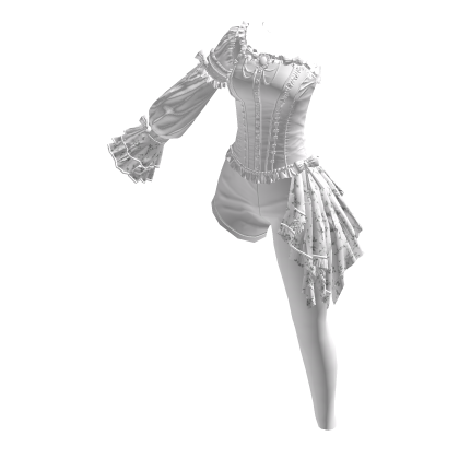 ✧♡✧ White Princess Floral Bodysuit thumbnail