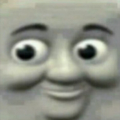 Creepy train face Roblox decal