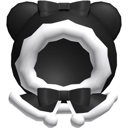 Cute Black Winter Bear Hood 1.0 Roblox item