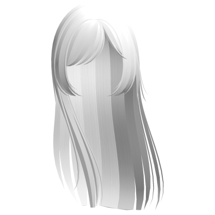 ♡︎ : cute long windy shoujo hair in white Roblox item